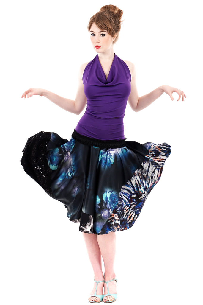 ghost rose circle skirt