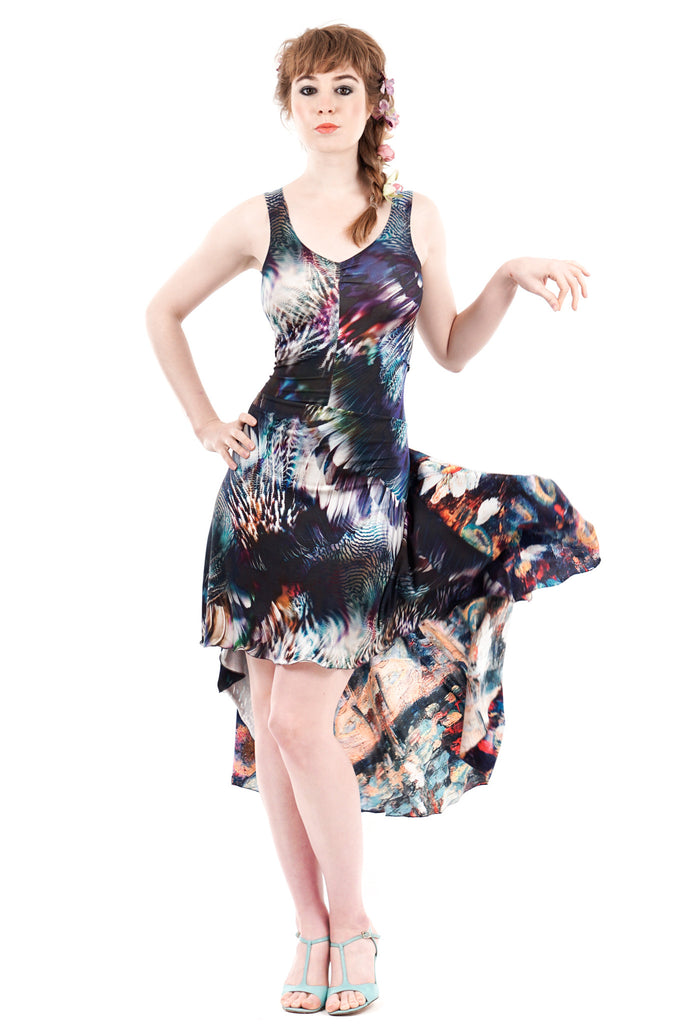 nightfeather & lotus paint dress