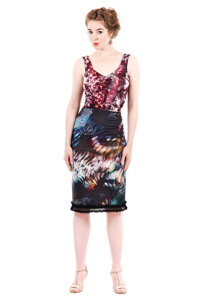 nightfeather & tangled violet dress