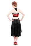 the signature skirt in black sequins