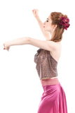 dove brass draped halter