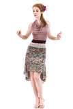 the signature skirt in kismet pebble