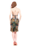 underwater tapestry ruched skirt