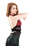 dark rose wrap top