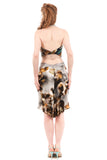 ghost blossom & silver fluted skirt