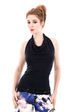night navy fitted halter