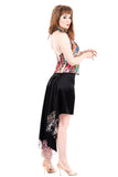 the signature skirt in black gloss and lupin