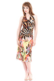 gold hanging garden fluted skirt