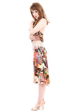 gold hanging garden fluted skirt
