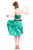 the signature skirt in jade charmeuse