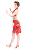 red porcelain fluted skirt