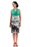 inkwater short ruched skirt