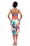 pink iris fluted skirt