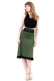 bright moss high-waisted skirt