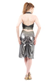 pale moss and silver ruched skirt