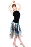 ink and cornflower skirt