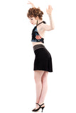 banded fluted skirt