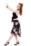 the signature skirt in violet spill