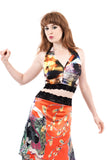kodachrome ruched halter crop