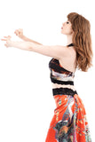 kodachrome ruched halter crop