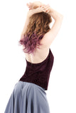 tyrian velvet draped halter