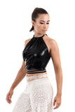 banded black seal halter