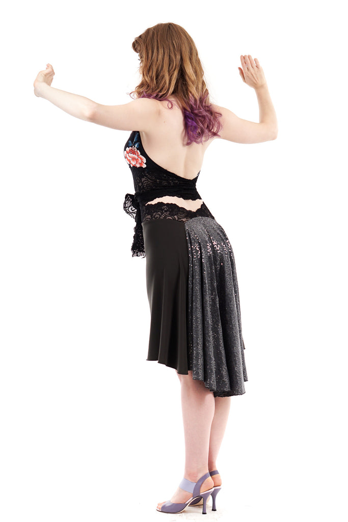 the signature skirt in cygnet & sequins