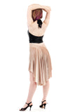 the signature skirt in gold velvet