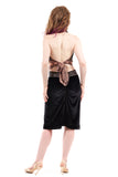 velvet seal ruched skirt