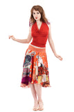 fire festival silk skirt