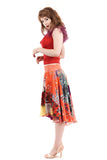 fire festival silk skirt