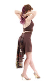 the signature skirt in cocoa and renaissance bouquet