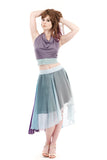 twilight ombre silk chiffon skirt