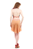 peachskin crushed velvet skirt