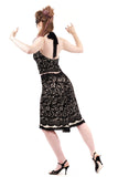 italian flocked mesh ruched skirt