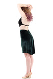 fir velvet fluted skirt