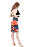 paint and light ruched skirt