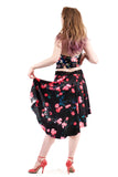 the signature skirt in roses-in-the-dark