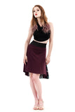 the signature skirt in plum moire and mazarine
