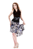 the signature skirt in water lily silk