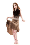 the signature skirt in delicate gold