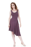ashes of violets draped & ruched dress - Poema Tango Clothes: handmade luxury clothing for Argentine tango