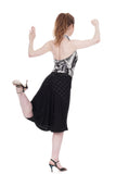 black eyelet fluted skirt - Poema Tango Clothes: handmade luxury clothing for Argentine tango