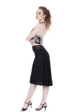 black eyelet fluted skirt - Poema Tango Clothes: handmade luxury clothing for Argentine tango