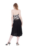 black eyelet fluted skirt - Poema Tango Clothes: handmade luxury clothing for Argentine tango