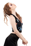 black porcelain halter - Poema Tango Clothes: handmade luxury clothing for Argentine tango
