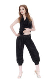 black rose burnout velvet tango pants - Poema Tango Clothes: handmade luxury clothing for Argentine tango