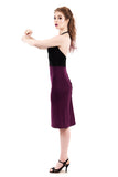 black rust and plum dress - Poema Tango Clothes: handmade luxury clothing for Argentine tango