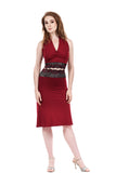 cabernet and sweetrose ruched skirt - Poema Tango Clothes: handmade luxury clothing for Argentine tango