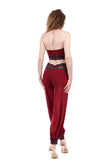 cabernet and sweetrose tango trousers - Poema Tango Clothes: handmade luxury clothing for Argentine tango